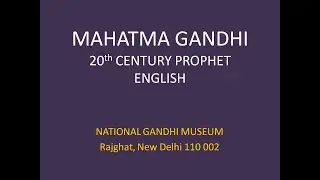 Mahatma Gandhi  20th Century Prophet   English