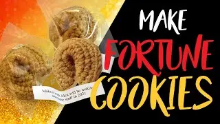 Cute crocheted Fortune Cookies 2021 New Years gift & yarn stash buster project