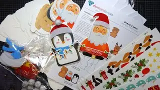 Diamond Press Shaped Holiday Character Card Kit Review Tutorial! So Cute, Dimensional and Quick!