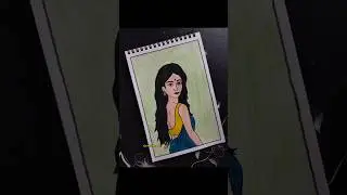 beautiful bengali girl portrait 🎨🖌️ #art #drawing #shorts #painting