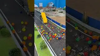 Remote control dump truck lost balls 🔮🎾 #builder