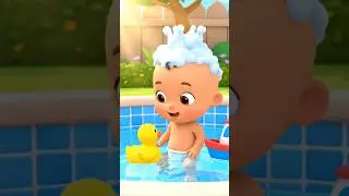 Cute Baby Pool Bath Song 💖 | Baby Bathing video 🛁 #babybath #short #viralshort
