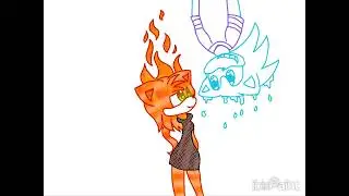 Sonic and Amy as Ember and Wade (Elemental+STH)