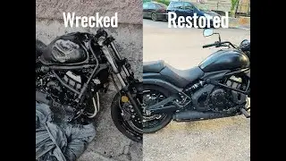 Brand New Kawasaki Vulcan 2021 Crashed After 300km &ndash; Full Rebuild Project (Part 1)