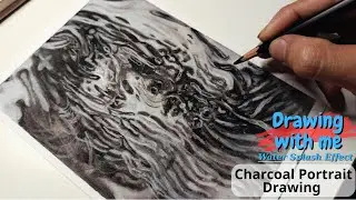 Drawing #108: Drawing a Girl's Portrait with Water Splash Effect