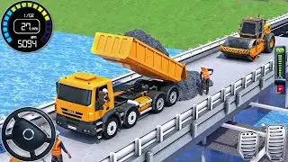 Real US Construction Simulator 3D - Underpass Bridge Road Building in City - Android GamePlay #2