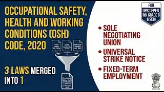 OSH Code 2020 | Occupational Safety & Working Conditions | UPSC EPFO, RBI & NABARD