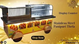 stainless steel pani puri thela aloo tikki thela pani puri redi Pani puri lari