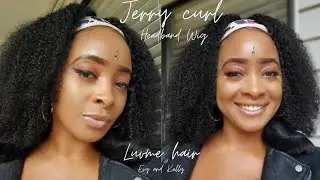 Luvme Review Jerry Curl Headband Wig| Quick Headband Wig Install| Protective Style| Evy and Kelly