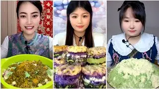 ASMR ICE EATING with MATCHA and MILK POWDER with PASSION FRUIT 