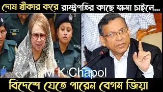 খালেদা জিয়ার বিদেশে যাবার উপায় জানালেন আইনমন্ত্রী | Khaleda Zia | M K Chapol