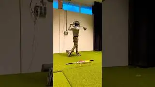 Indoor training at the trackman golf simulator #golf #tgl #pga #titleist #juniorgolfer #news