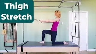 Thigh Stretch on the Trapeze Table/Cadillac⎮Pilates Encyclopedia