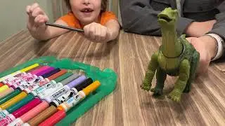 MYSTERY DRAWING Jurassic World Rebirth TOYS CHALLENGE TREX  SURVIVAL Fun CHAOS Theory Attack MATTEL!