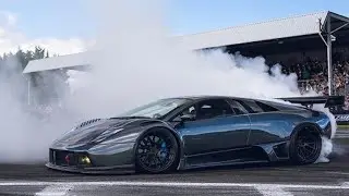 DriftWorks Murcielago GT1 PURE V12 SOUND at LZ Fest | Donuts, Revs & Drifting!