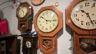 Winding my new Hamilton Headmaster Wall Clock!