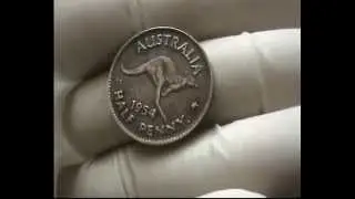 1954  HALF PENNY - Australian (Elizabeth II) GEM- COIN-FOR SALE