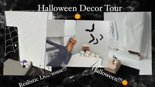 2024 Halloween Decor Tour *realistic doll house* | Barbie Doll Vlog |  /w voices