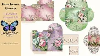 Junk Journal Pintables, Valentines Day, Rococo Romance #junkjournalkit #vvalentinesdaycrafts