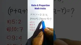 Ratio & Proportion Math Trick| Partnership Math  | Railway Group D/NTPC Math Questions | #shorts