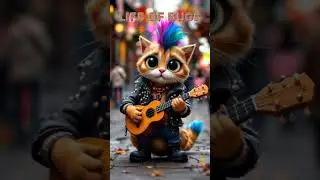 Punk Cat 😺 #ai #funnyvideo #cat #funnycatvideo #cats #meme
