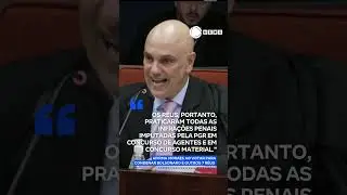 Moraes vota para condenar Bolsonaro e mais sete r&eacute;us. 📲 #RecordNews  #shorts