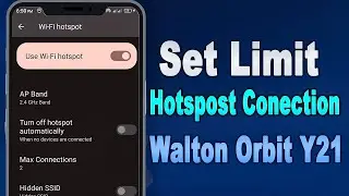 How to set up limit mobile hotspot connection on Walton Orbit Y21 | Perfect Solution Zone