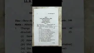 B.A. LLB 1st Semester Exam Paper Of English-1 #2024 #ballb #laweducation #english#musicistherapy