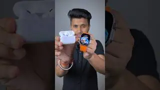 Earbuds Connect⚡️1GB Storage Download Songs😳 MT78 Ultra Smartwatch