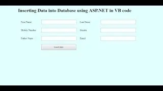 how to insert data into Database in ASP.NET using vb code