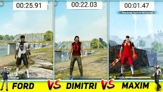 MAXIM VS DIMITRI VS FORD IN ZONE TEST - SAMSUNG A3,A5,A6,A7,J2,J5,J7,S5,S6,S7,S9,A10,A2 #freefire