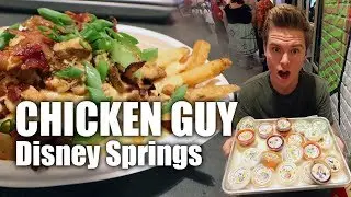 Dinner at Chicken Guy in Disney Springs | We Got All 22 Sauces | Walt Disney World