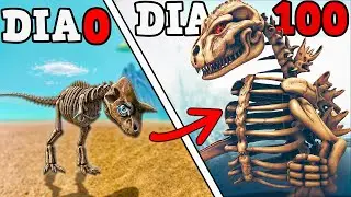 THE LITTLE CARNOTAUR HAS RESURRECTED FOR REVENGE! WE HAVE EVOLVED INTO A GIANT GODZILLA SKELETON!...