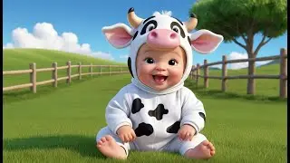 Happy Cow Moo Moo Groove | Fun Farm Song for Kids | Playful Animal Dance Rhyme