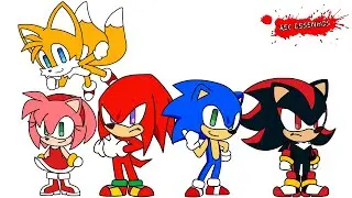 Como Desenhar o Sonic e Seus Amigos | Como Desenhar o Sonic Shadow Tails Amy Rose Knuckles