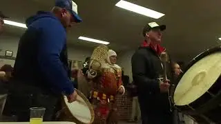 Carnaval de maurage 2019, les bons vivants Batterie Christophe Andre Mardi soir