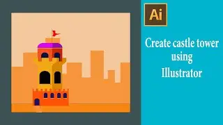 Using Pathfinder tool created castle tower  