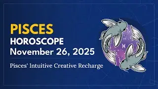Daily PISCES Horoscope (November 26, 2025) ♓️ 🌟 Pisces' Intuitive Creative Recharge