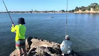 Fishing at Castor Bay, New Zealand