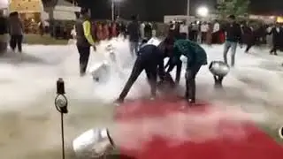 Bride Groom Dry ice matka Smoke Entry