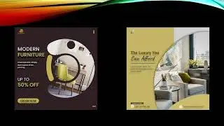 My first video of social media design posts ( modern fournitures, modern house ...)