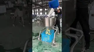 Large vegetable slicer machine,for slicing wave potato chips with high capacity in food industry.