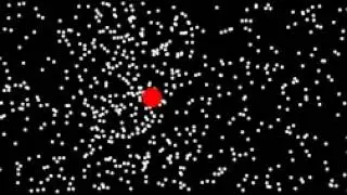 Longitudinal wave - 3 wavelengths - atoms