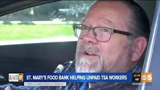Unpaid Federal workers get a helping hand at food bank