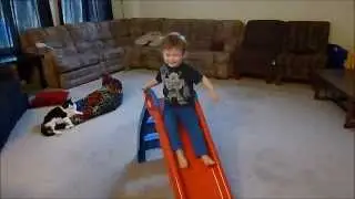 2015 08 05 Little Tikes First Slide - 2nd Birthday Reaction