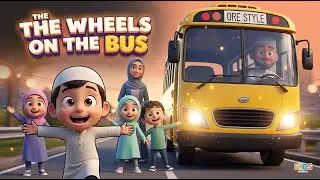 Islamic Wheels on the Bus Rhyme for Kids | Allahu Akbar, Bismillah Nasheed | #islamiccartoon #kids