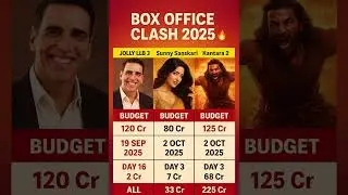 🔥 Box Office Clash 2025 &ndash; Biggest Battle of Blockbusters! 🎬 #jollyllb3 #kantara2 #sunnysanskari