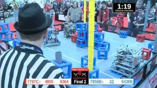 2015 VRC Engr Finals2 - 7797C 4800 9364 vs 7856B 2Z 6430B - 82 to 79 - VEX Worlds 2015