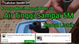 Pompa Kecil Mungil Kekuatan Dasyat Hemat Listrik Semburan 5 Meter untuk Hidroponik dan Aquarium