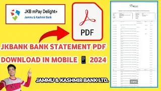 jkbank  statement download in mobile 📱|| jkbank mpay delight plus app bank statement download ?